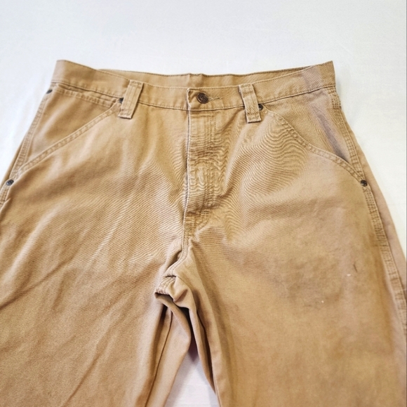 Wrangler Men's Tan Straight Leg Painter Pants, sz 32x34 - Picture 9 of 11